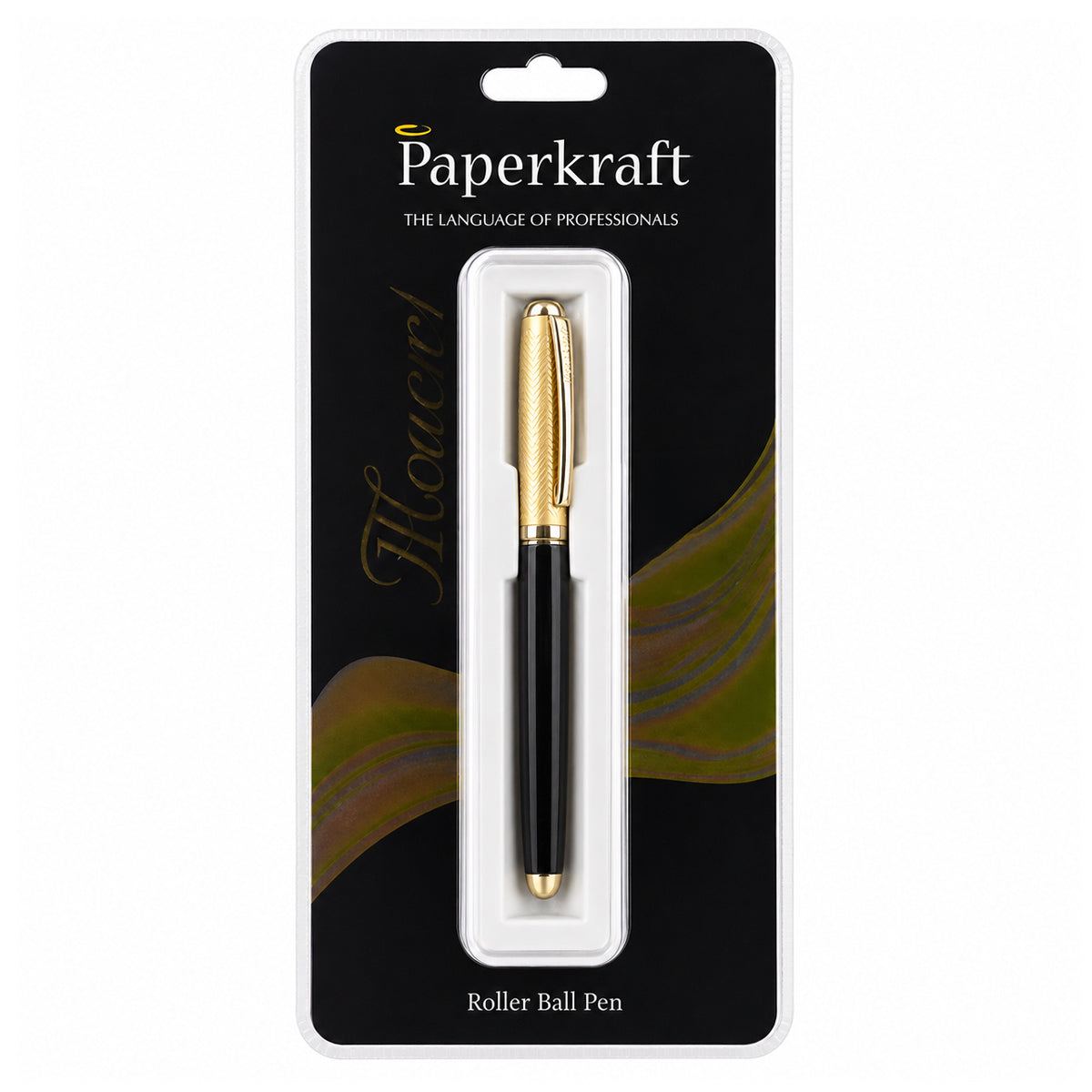 Paperkraft Mozart Black Roller Pen | Fine Tip | Blue Ink