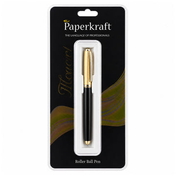 Paperkraft Mozart Black Roller Pen | Fine Tip | Blue Ink