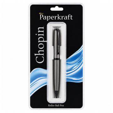 Paperkraft Chopin Gray Twist Ball Pen | Fine Tip | Blue Ink