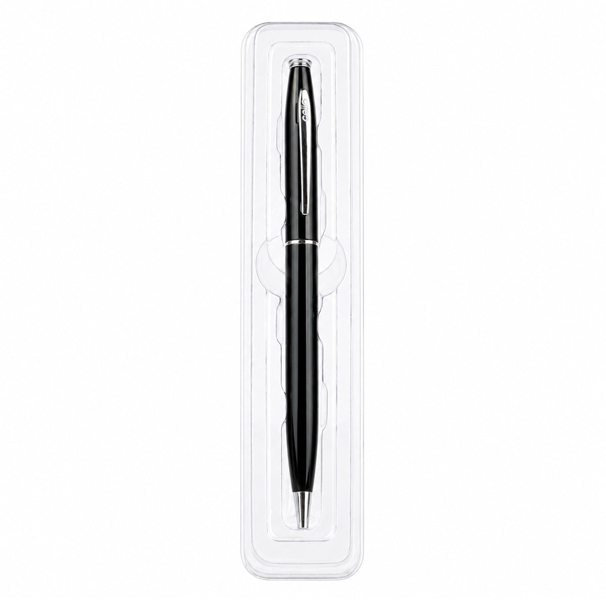 Cello X-pression Black Twist Ball Pen | Fine Tip | Blue Ink