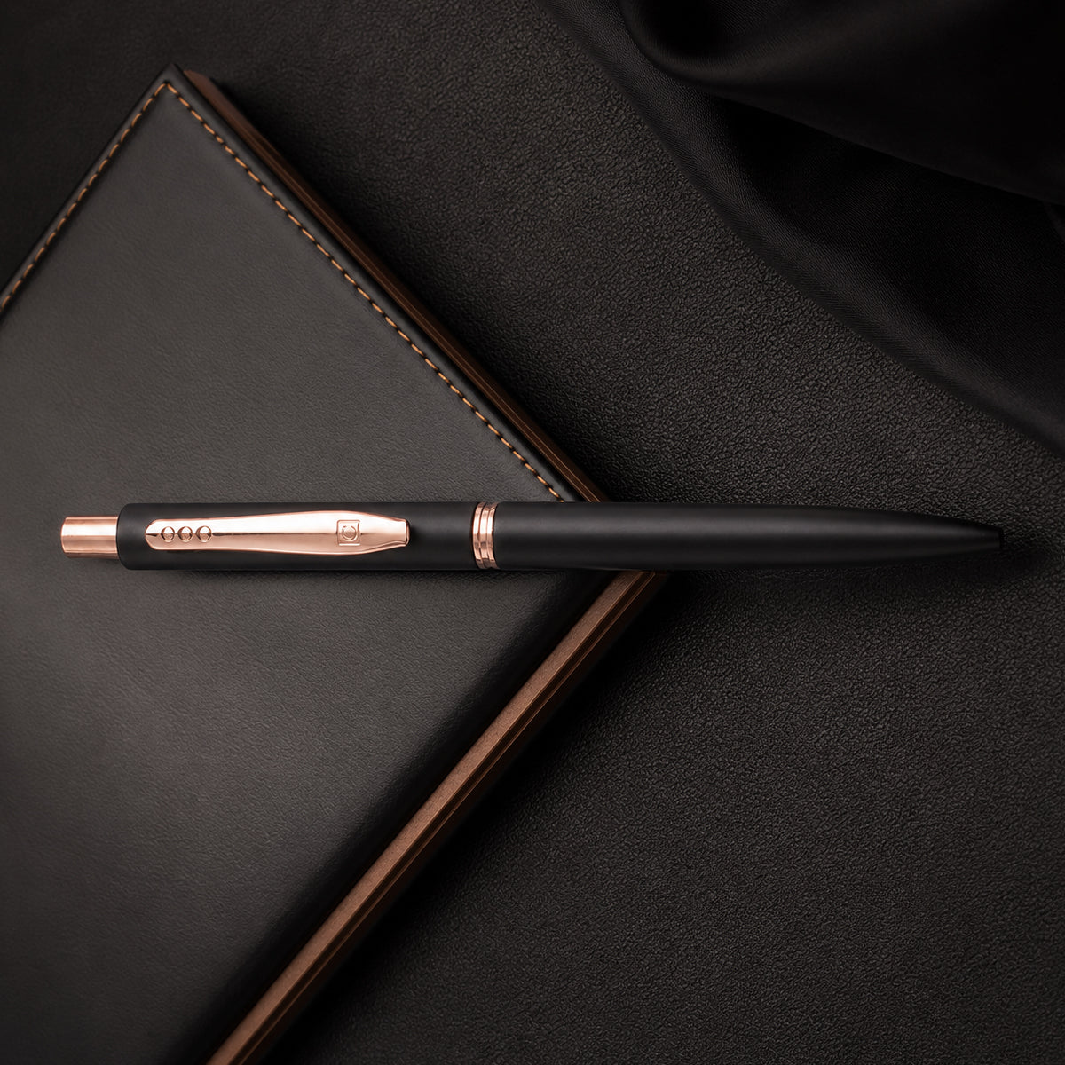 Cello X-pression Black Twist Ball Pen | Copper Clip | Fine Tip