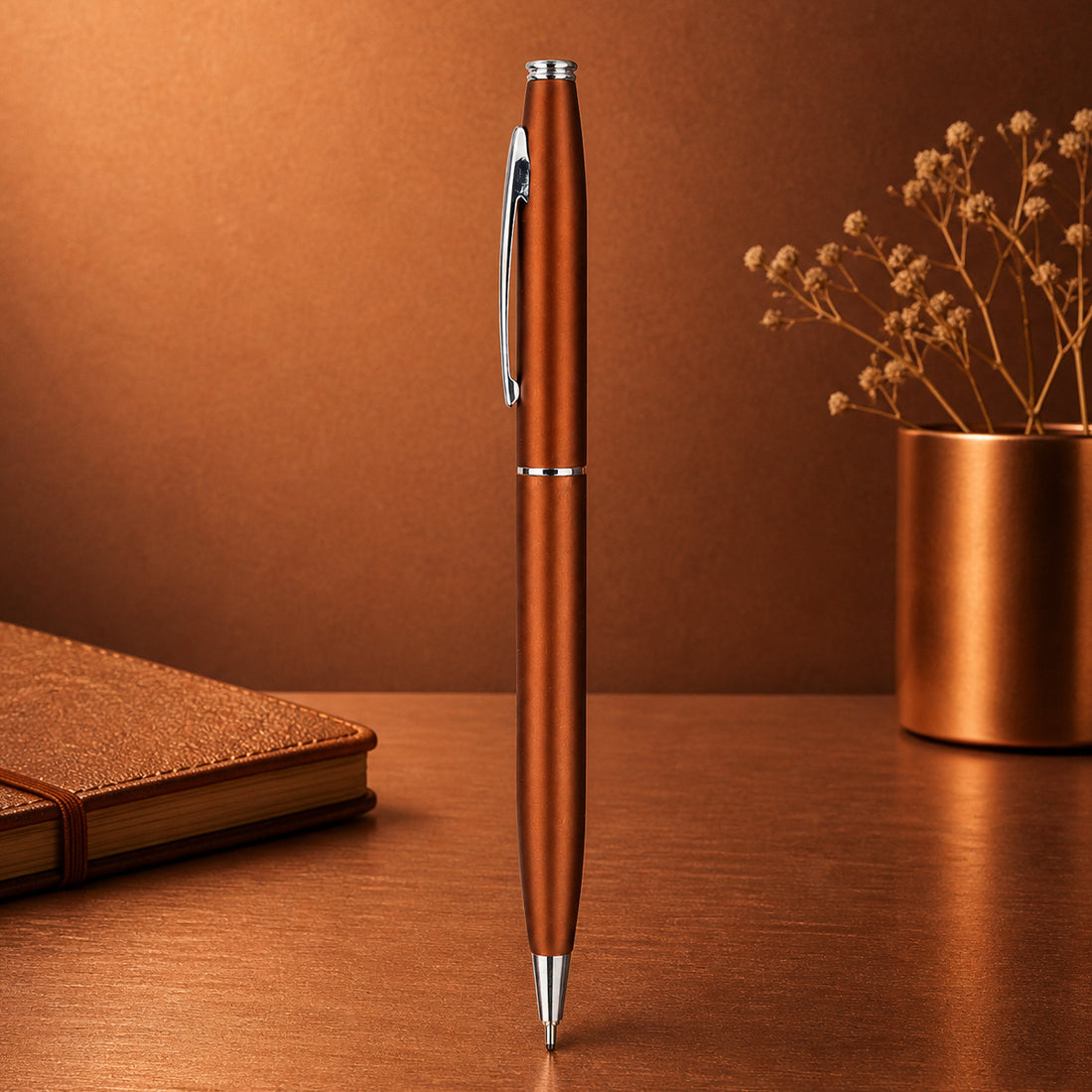 Cello X-pression Copper Twist Ball Pen | Fine Tip | Blue Ink