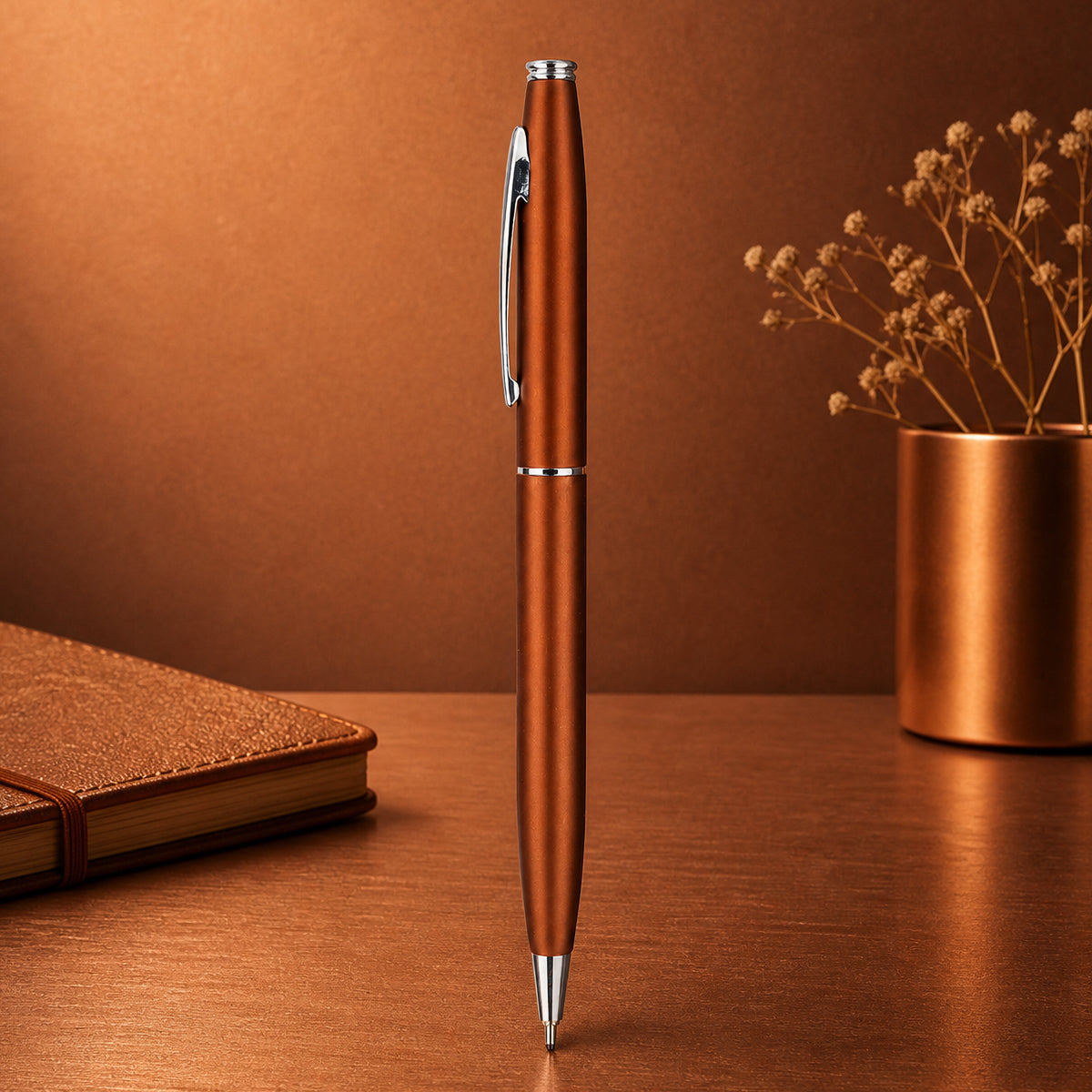 Cello X-pression Copper Twist Ball Pen | Fine Tip | Blue Ink