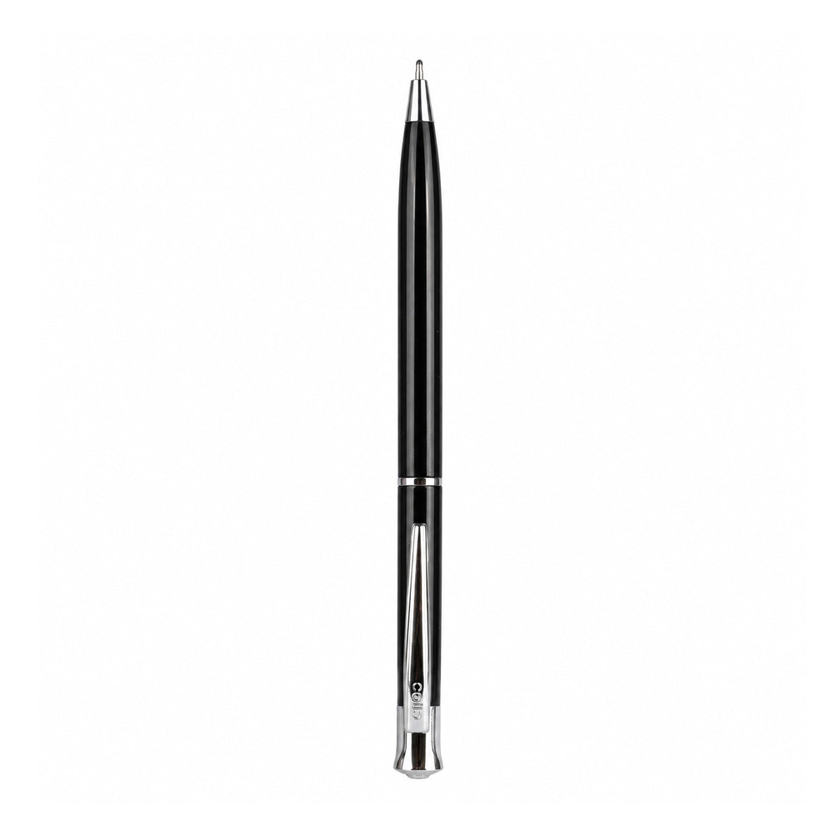 Cello Signature Optima Black Silver Twist Ballpen - Premium German Ink