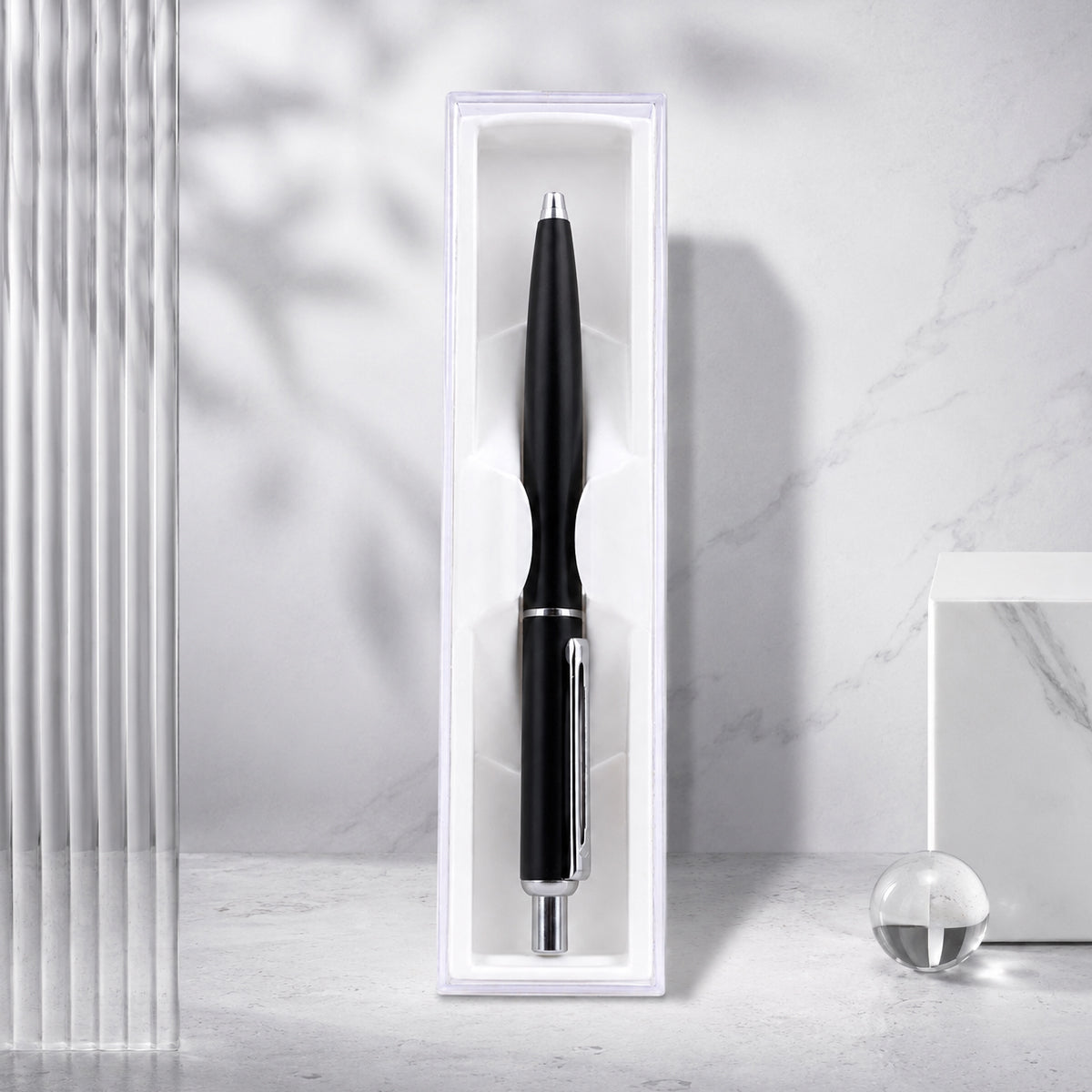 Perform Stylus Retractable Ballpen - Matte Black with Fine Blue Ink