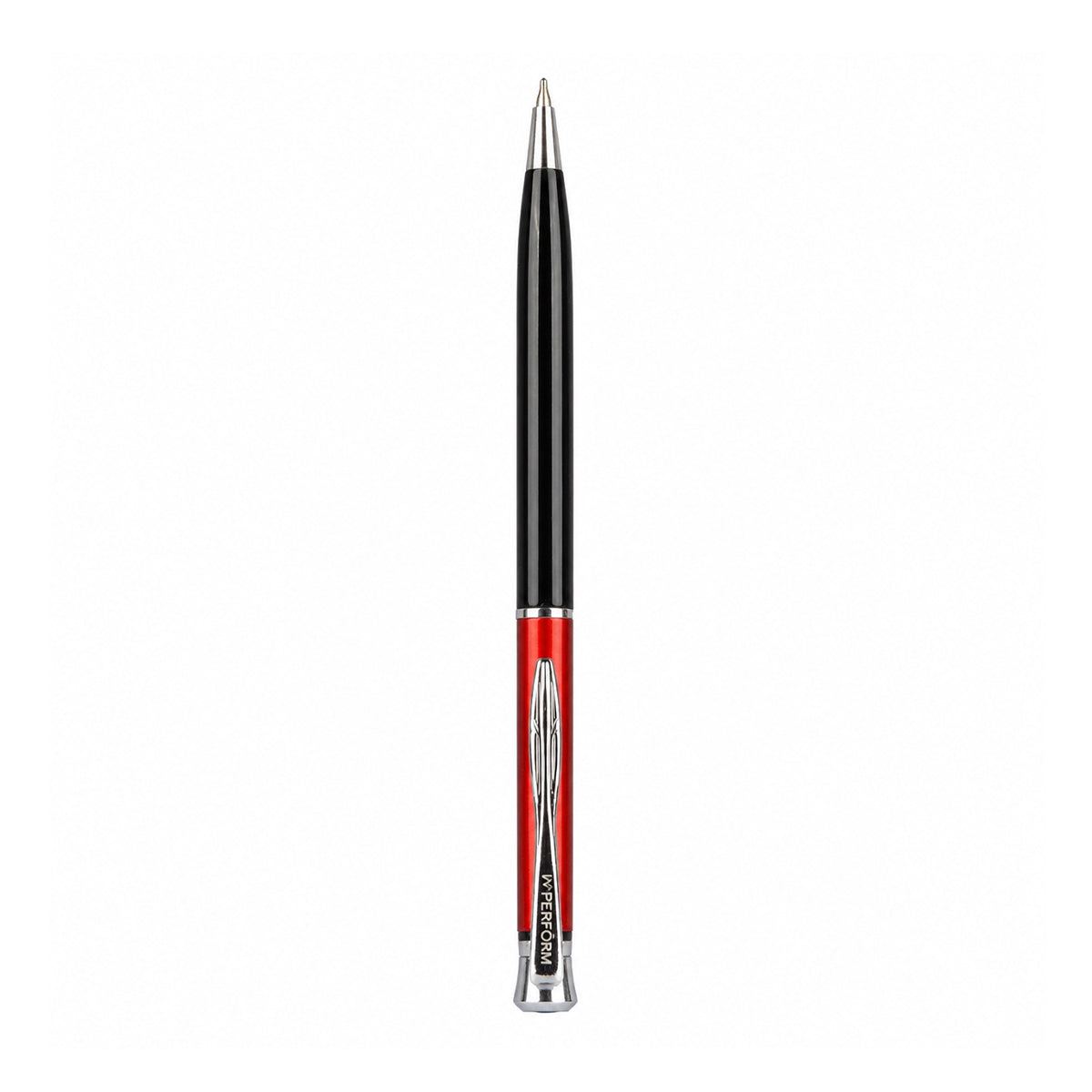 Perform Status Glossy Twist Ballpen - Red & Black with Fine Blue Ink