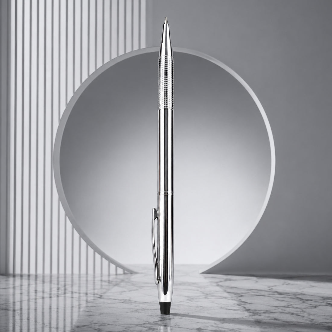 Perform Cross Full Chrome Twist Ball Pen | Fine Tip | Blue Ink