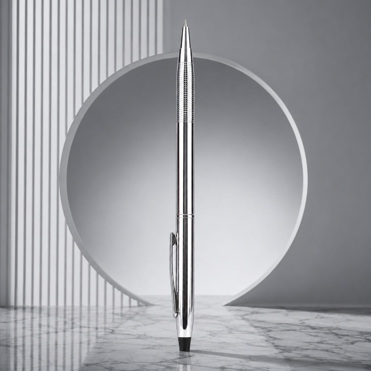 Perform Cross Full Chrome Twist Ball Pen | Fine Tip | Blue Ink