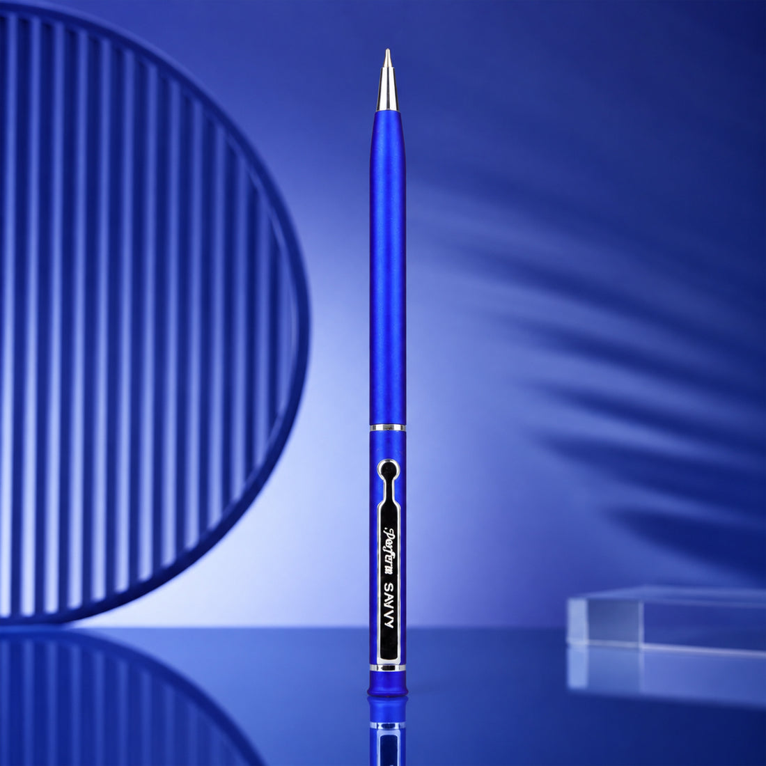 Perform Savvy Matte Twist Ballpen - Blue with Fine Blue Ink