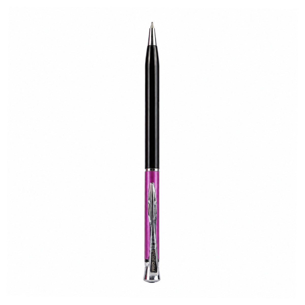 Perform Status Glossy Twist Ballpen - Purple & Black with Fine Blue Ink
