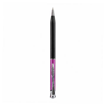 Perform Status Glossy Twist Ballpen - Purple & Black with Fine Blue Ink