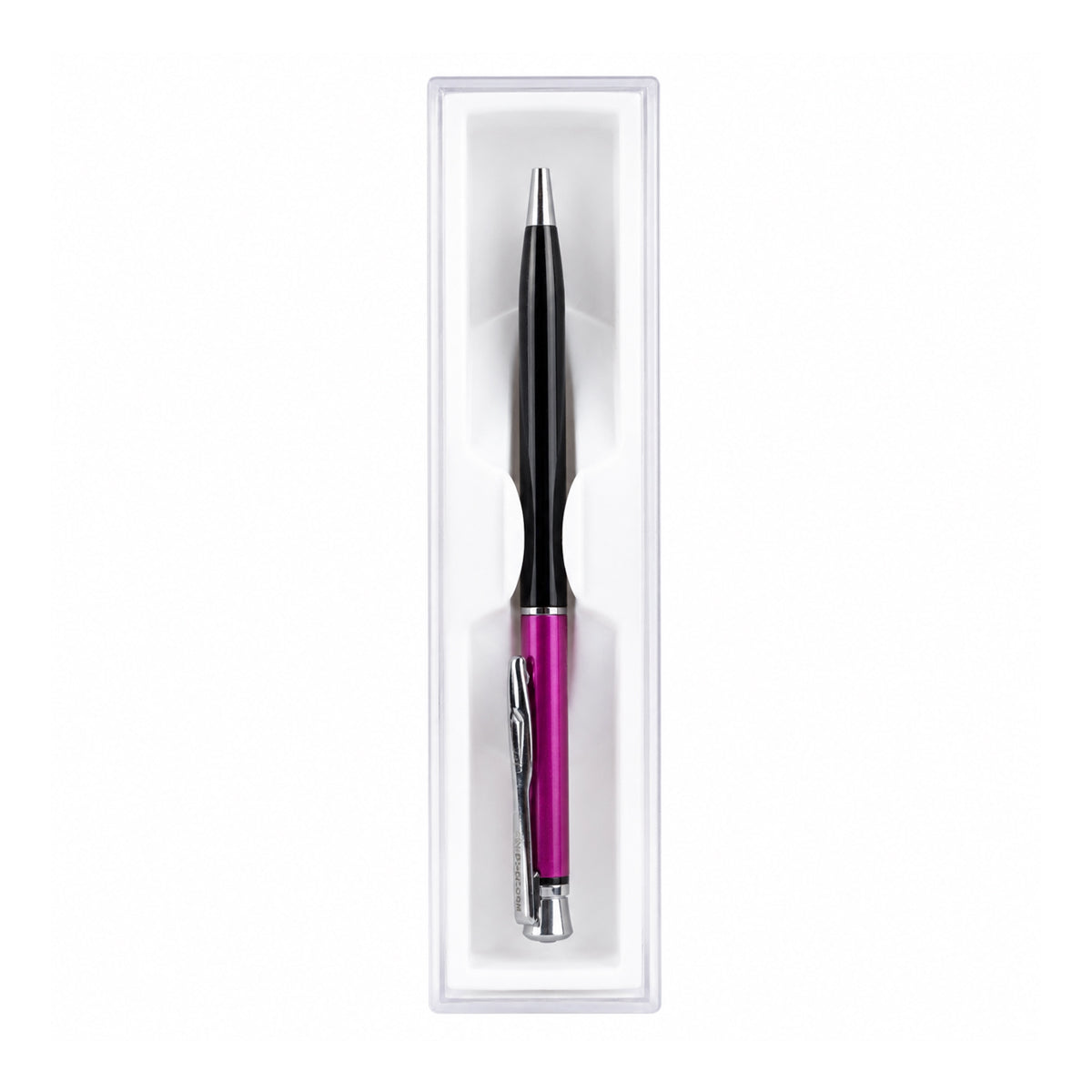 Perform Status Glossy Twist Ballpen - Purple & Black with Fine Blue Ink