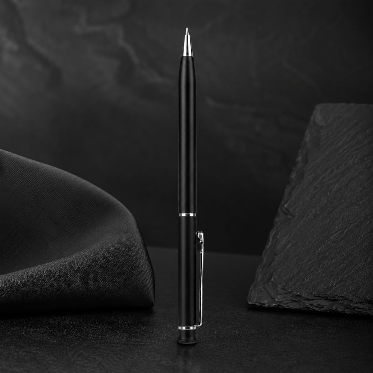 Perform Savvy Matte Twist Ballpen - Black with Fine Blue Ink