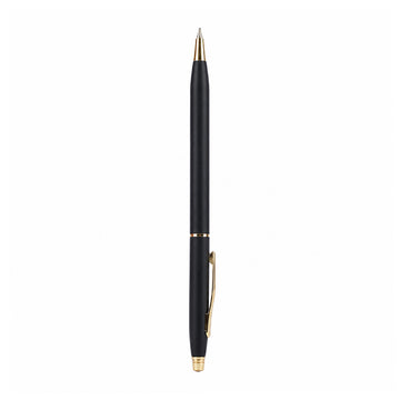 Perform Century Matte Twist Ballpen - Black with Gold Clip & Fine Blue Ink