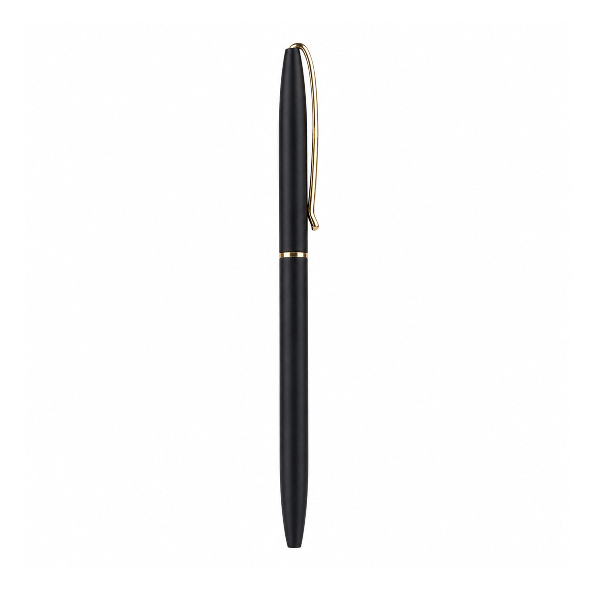 Perform Noble Matte Twist Ballpen - Black with Gold Clip & Fine Blue Ink