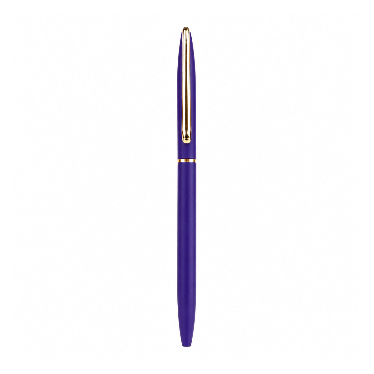 Perform Noble Matte Twist Ballpen - Blue with Gold Clip & Fine Blue Ink
