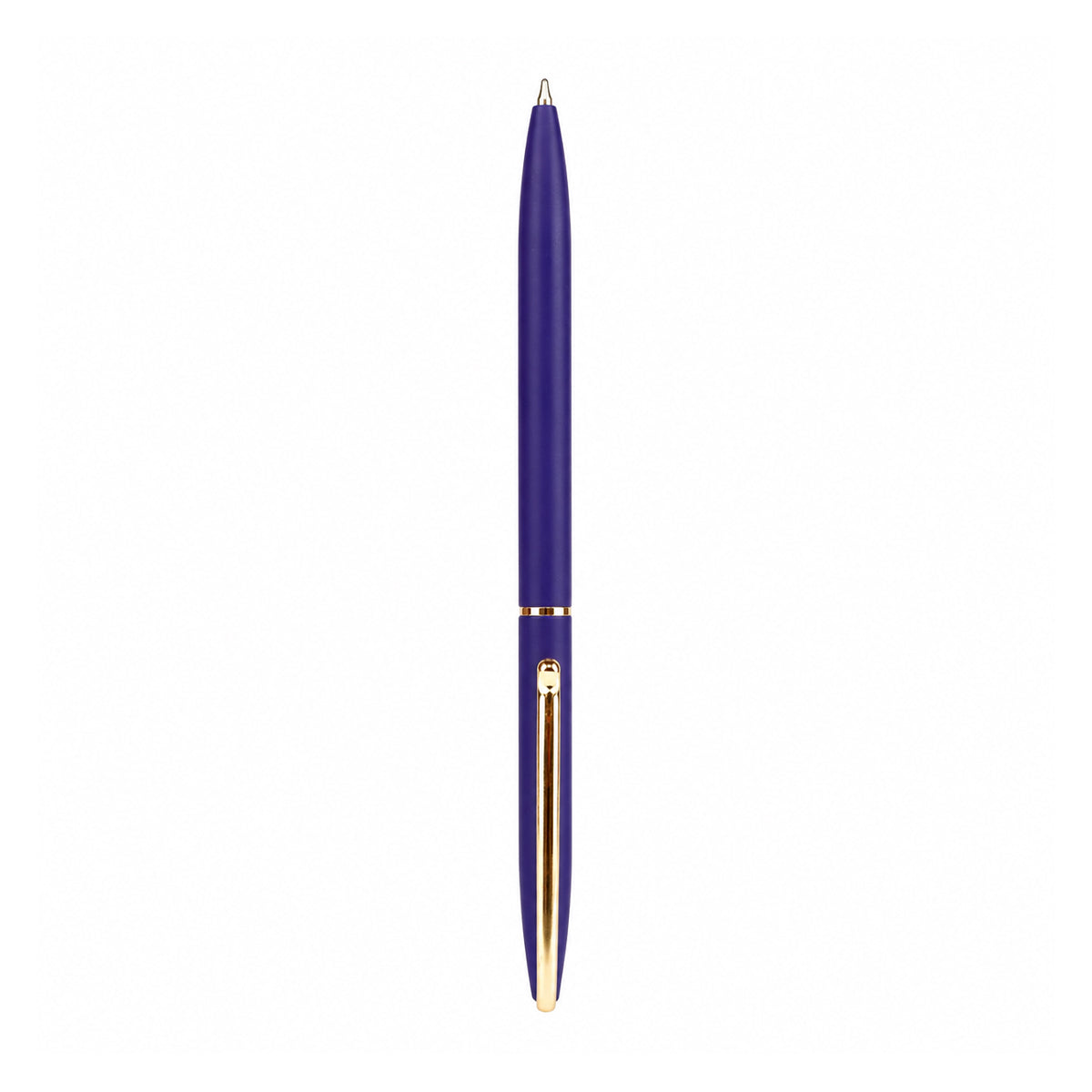 Perform Noble Matte Twist Ballpen - Blue with Gold Clip & Fine Blue Ink