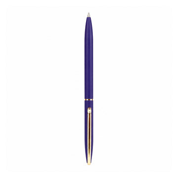 Perform Noble Matte Twist Ballpen - Blue with Gold Clip & Fine Blue Ink