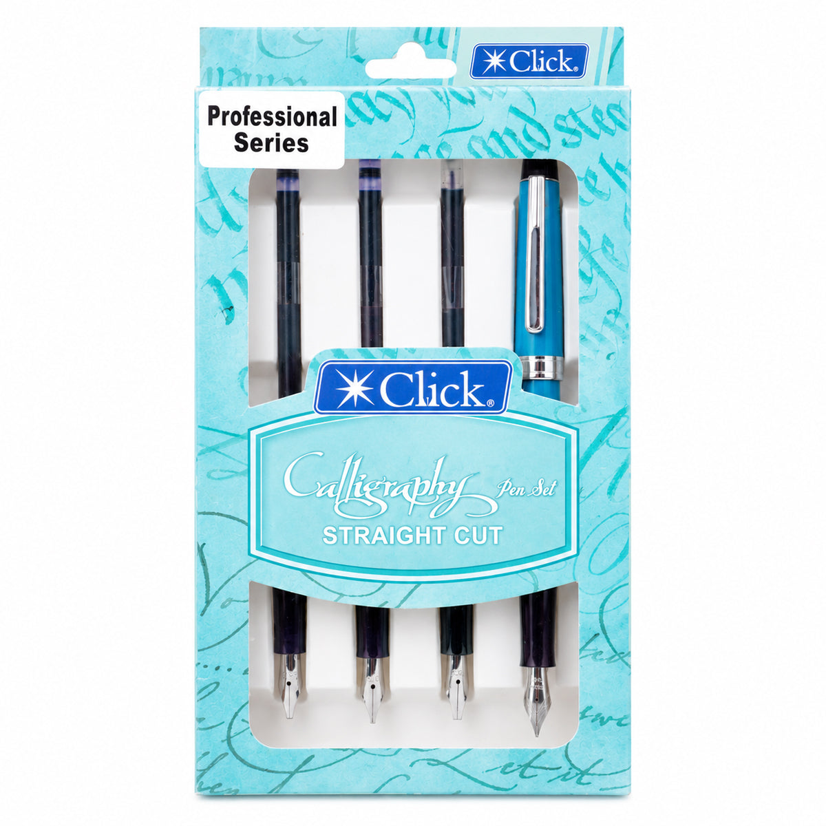 Click Professional Teal Green Calligraphy Pen Set - Straight Cut Nibs