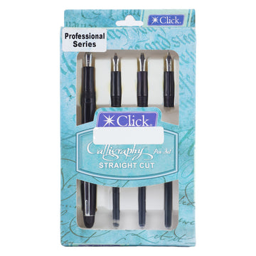 Click Professional Black Calligraphy Pen Set - Straight Cut Nibs