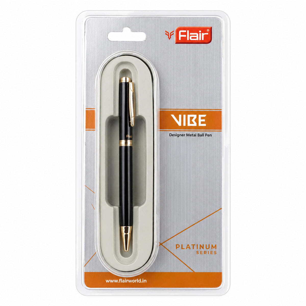 Flair VIBE Designer Metal Ball Pen - Twist Type, Blue Ink