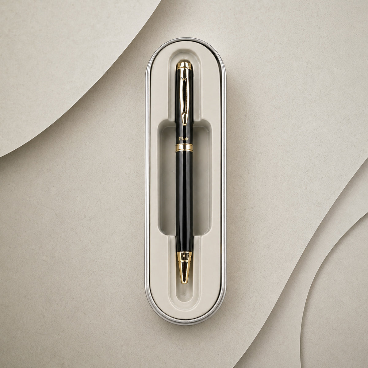 Flair VIBE Designer Metal Ball Pen - Twist Type, Blue Ink