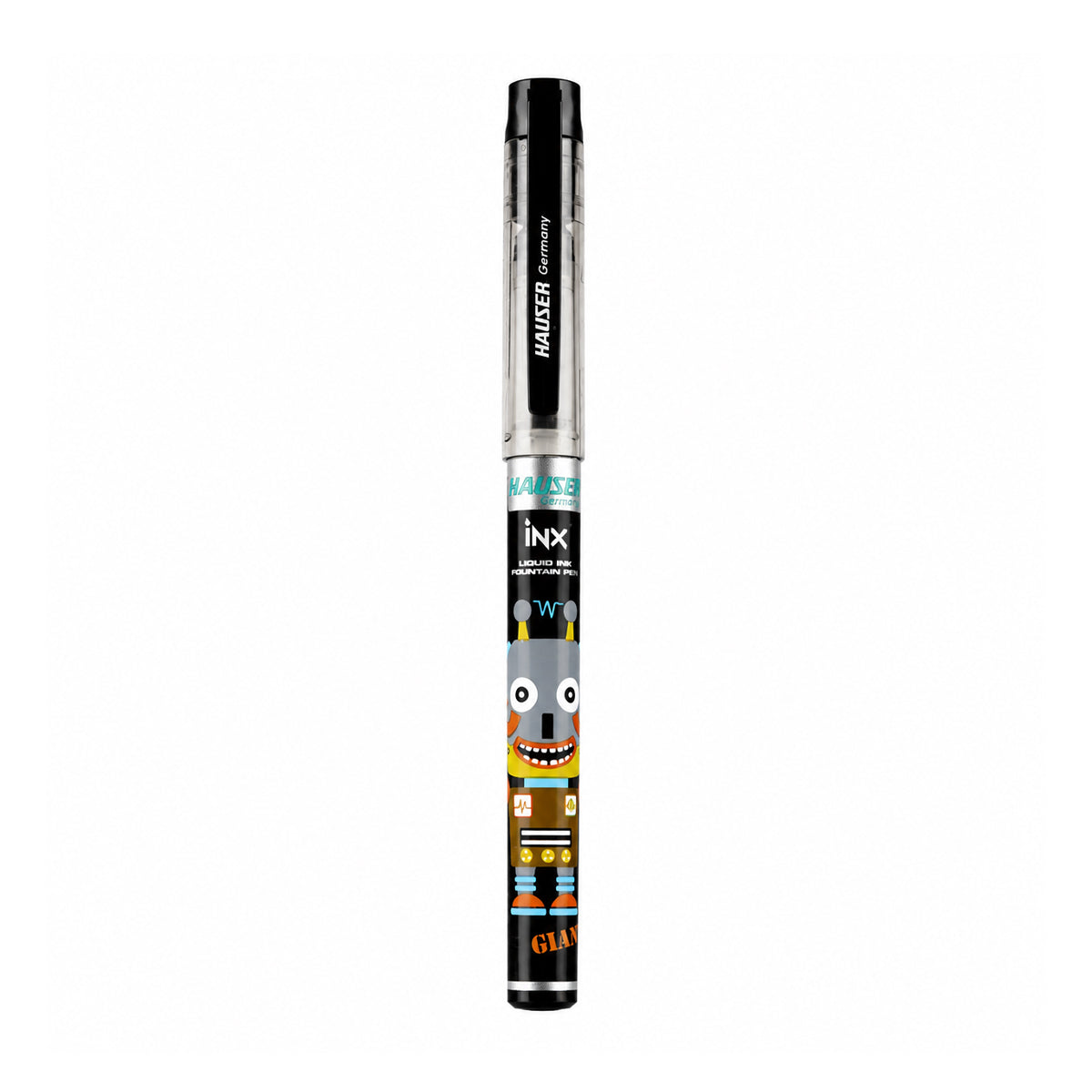 Hauser Germany iNX DX Fountain Pen – Black, Pack of 2 with 2 Jumbo Cartridges