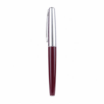 Camlin Elegante Gold Plated Nib Fountain Pen – Maroon & Silver, Fine