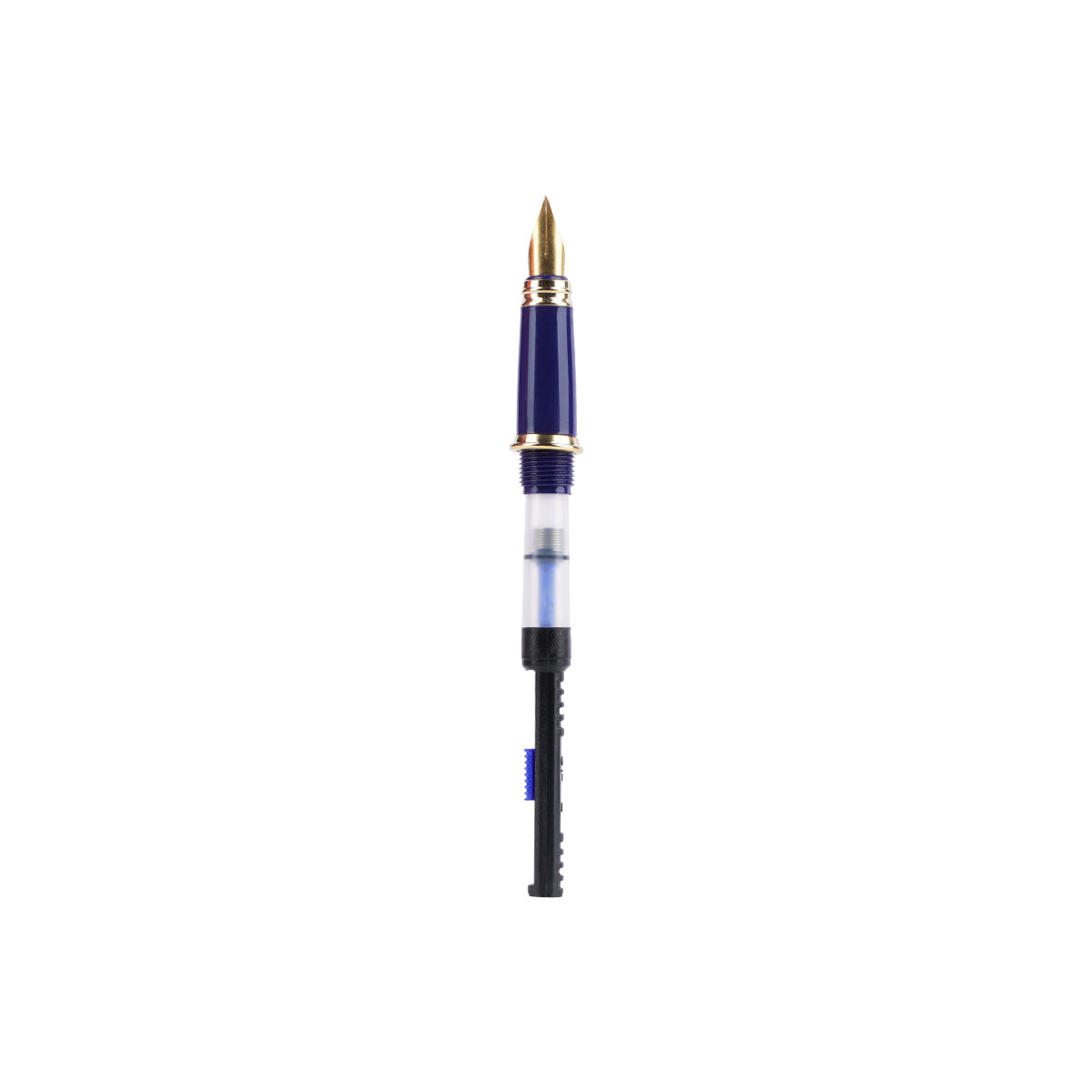 Camlin Trinity Fountain Pen – Blue Body, Silver Cap, 24K Gold‑Plated Fine Nib