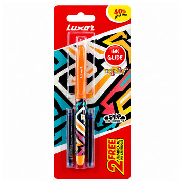 Luxor Ink Glide Trendy Fountain Pen Pack of 3