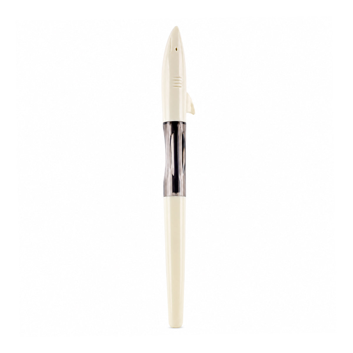 Jinhao 993 Shark Roller Ball Pen — Cream Body with Clear-Blue Grip