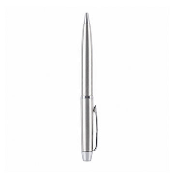 The Writershub Silver Metal Ball Pen — Blue Ink, Twist Mechanism