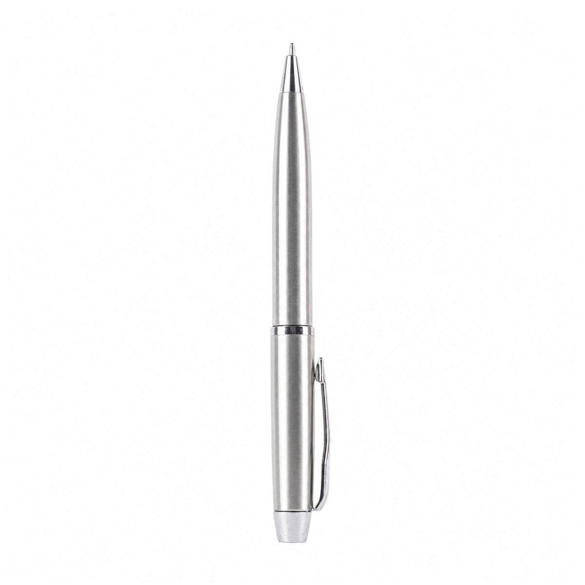 The Writershub Silver Metal Ball Pen — Blue Ink, Twist Mechanism