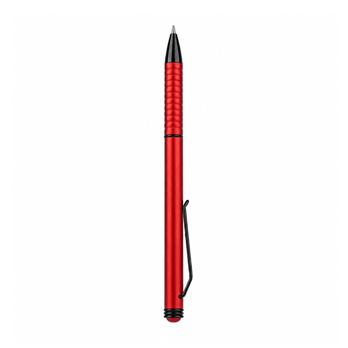 The Writershub Red Metal Twist Ball Pen — Blue Ink, Black Clip