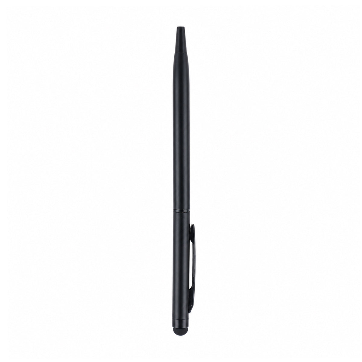 The Writershub Matte Black 2‑in‑1 Ballpoint & Stylus Pen — Blue Ink
