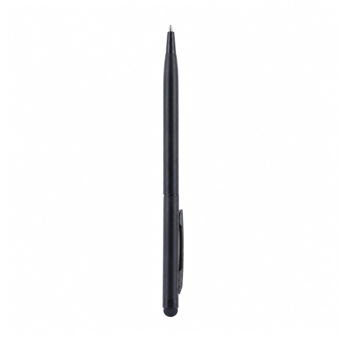 The Writershub Matte Black 2‑in‑1 Ballpoint & Stylus Pen — Blue Ink