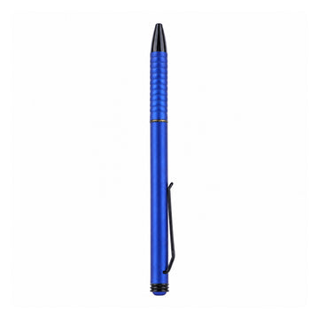 The Writershub Blue Metal Twist Ball Pen — Blue Ink, Black Clip