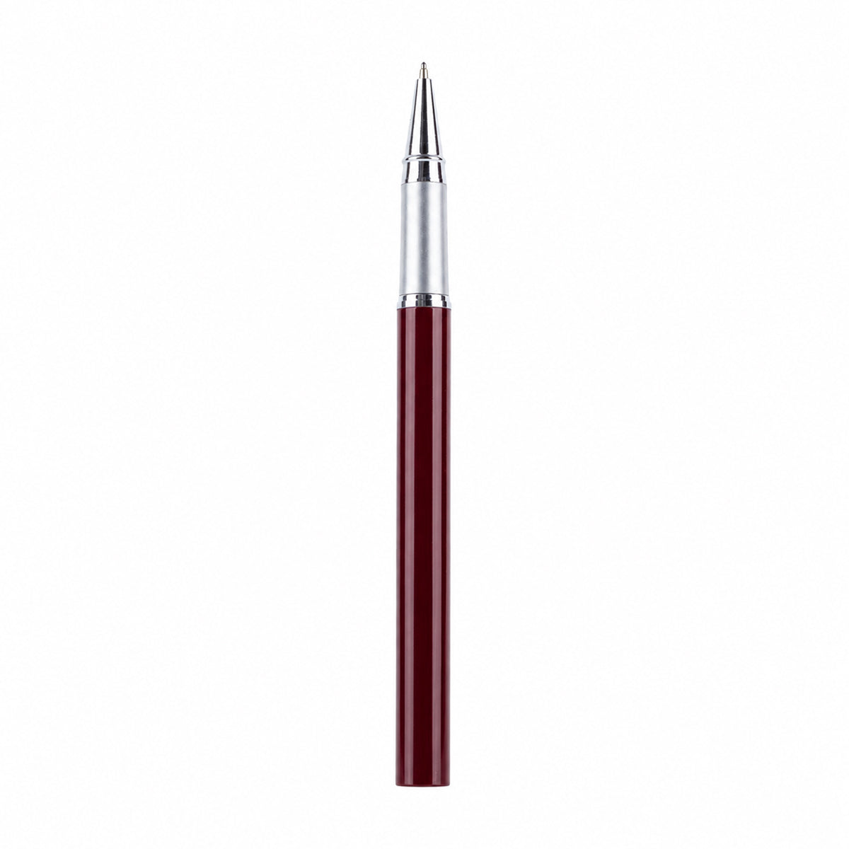 Penhouse Handmade Slimy 75 Maroon & Black Ebonite Ball Pen — Fine Tip (Blue Ink)