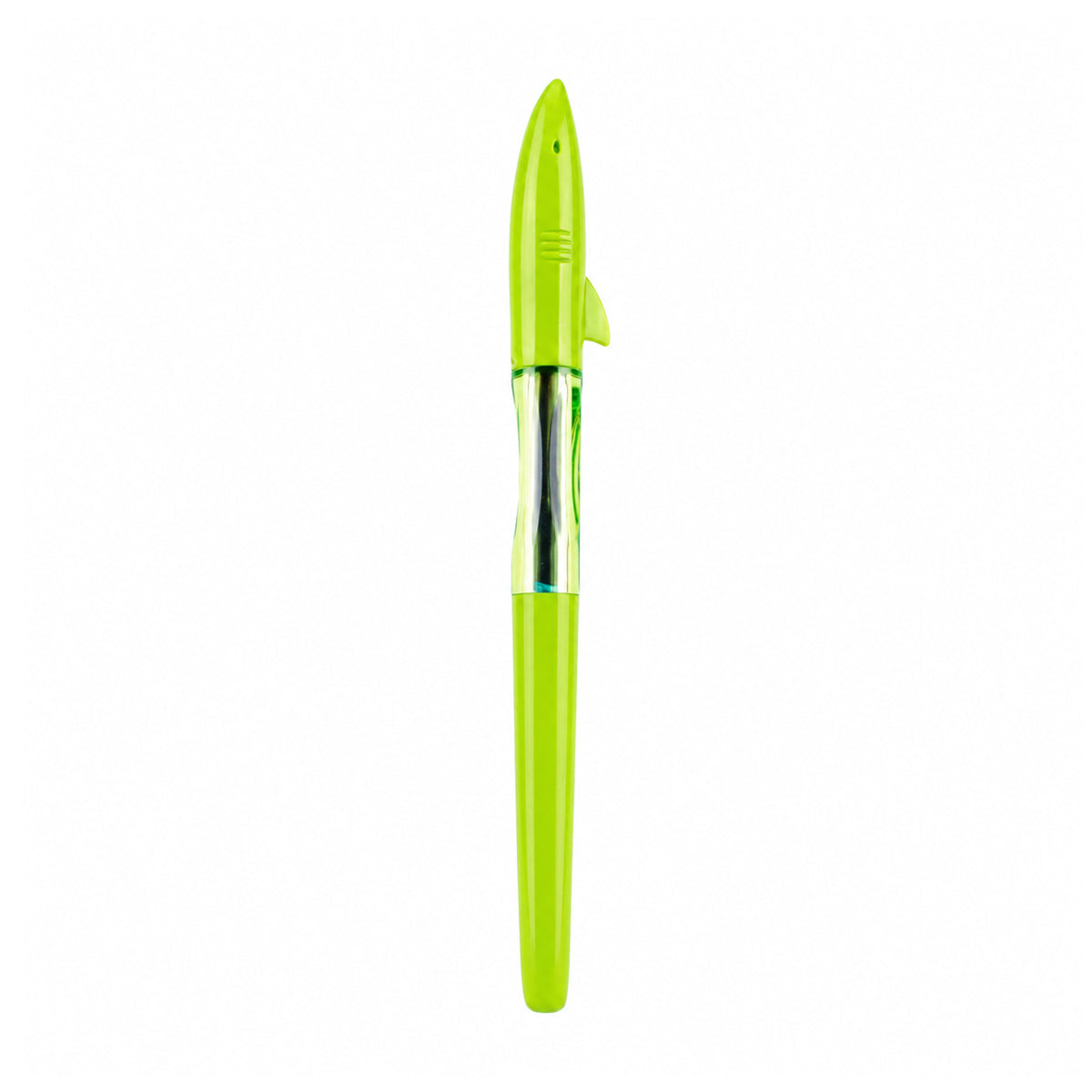 Jinhao Shark Green Roller Ball Pen — Blue Ink, Shark-Fin Clip