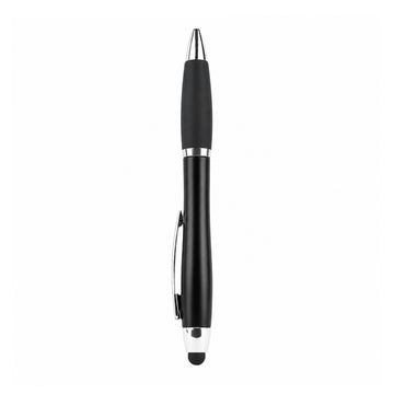 The Writershub Black Grip 2‑in‑1 Ballpoint & Stylus Pen — Blue Ink