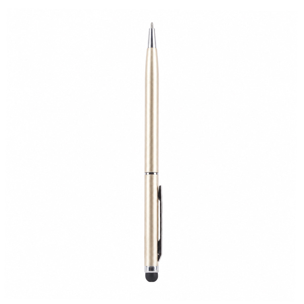 The Writershub Light Gold 2‑in‑1 Ballpoint & Stylus Pen — Blue Ink