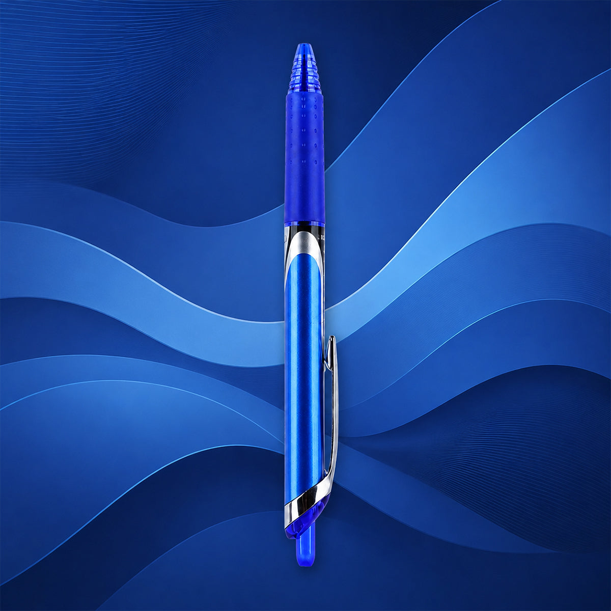 Pilot Hi-Tecpoint V7 RT Blue Rollerball Pen — 0.7mm Medium Refillable Retractable with Rubber Grip