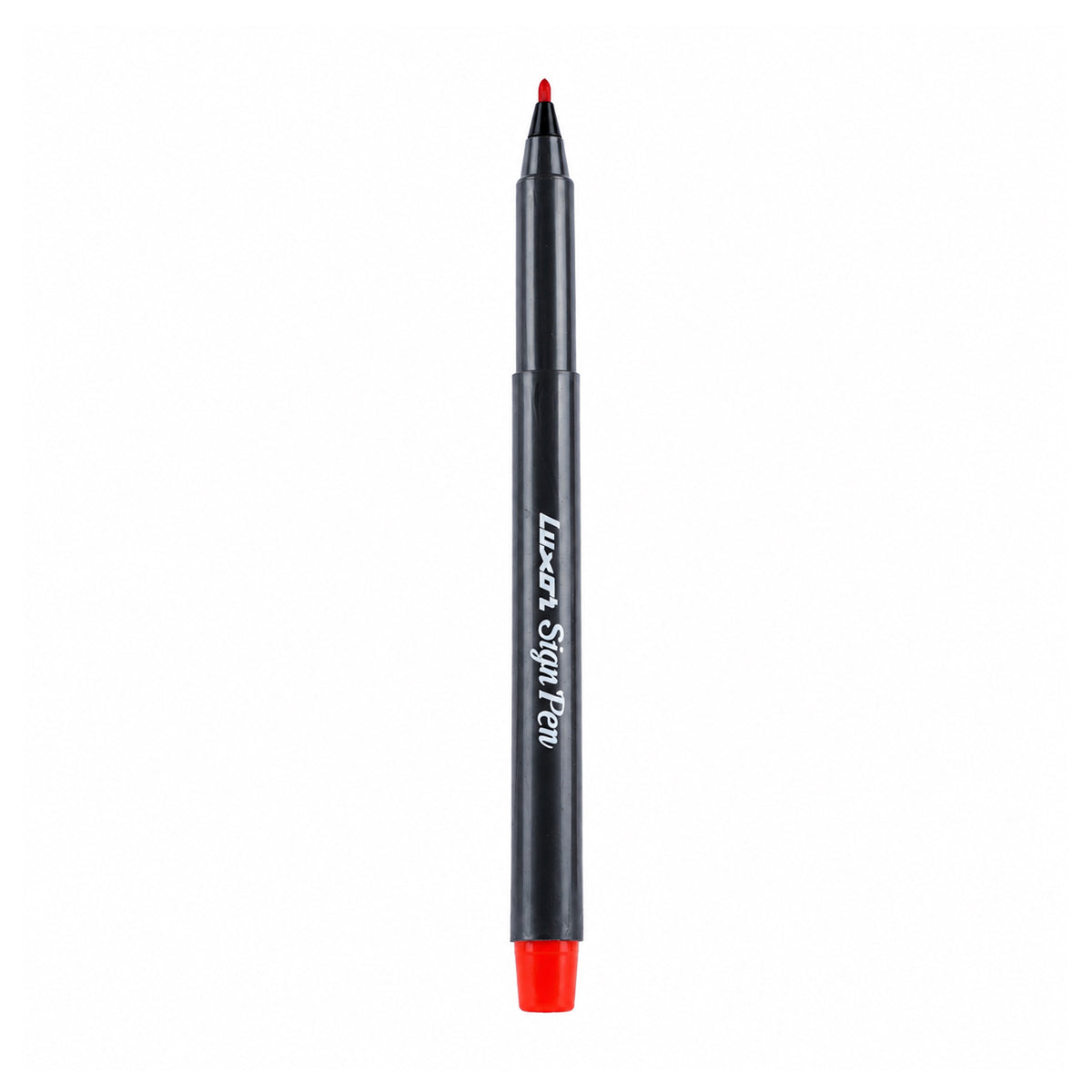 Luxor Sign Pen Pack of 5 — Red Ink Fine Tip Fibre Pen