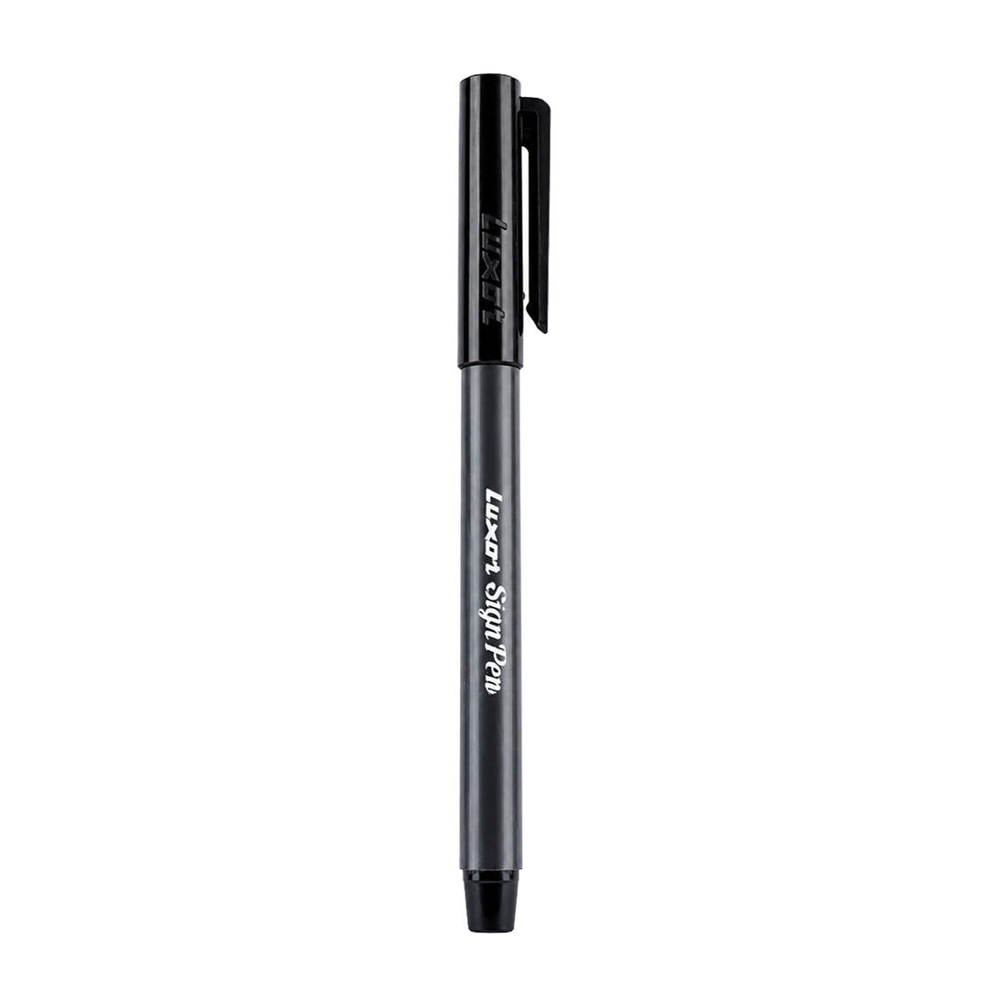 Luxor Sign Pen Pack of 5 — Black Ink Fine Tip Fibre Pen