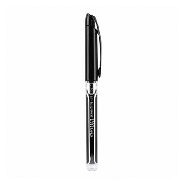 Pilot Hi-Tecpoint V10 Grip Black Rollerball Pen — 1.0mm Broad Liquid Ink with Dimpled Grip