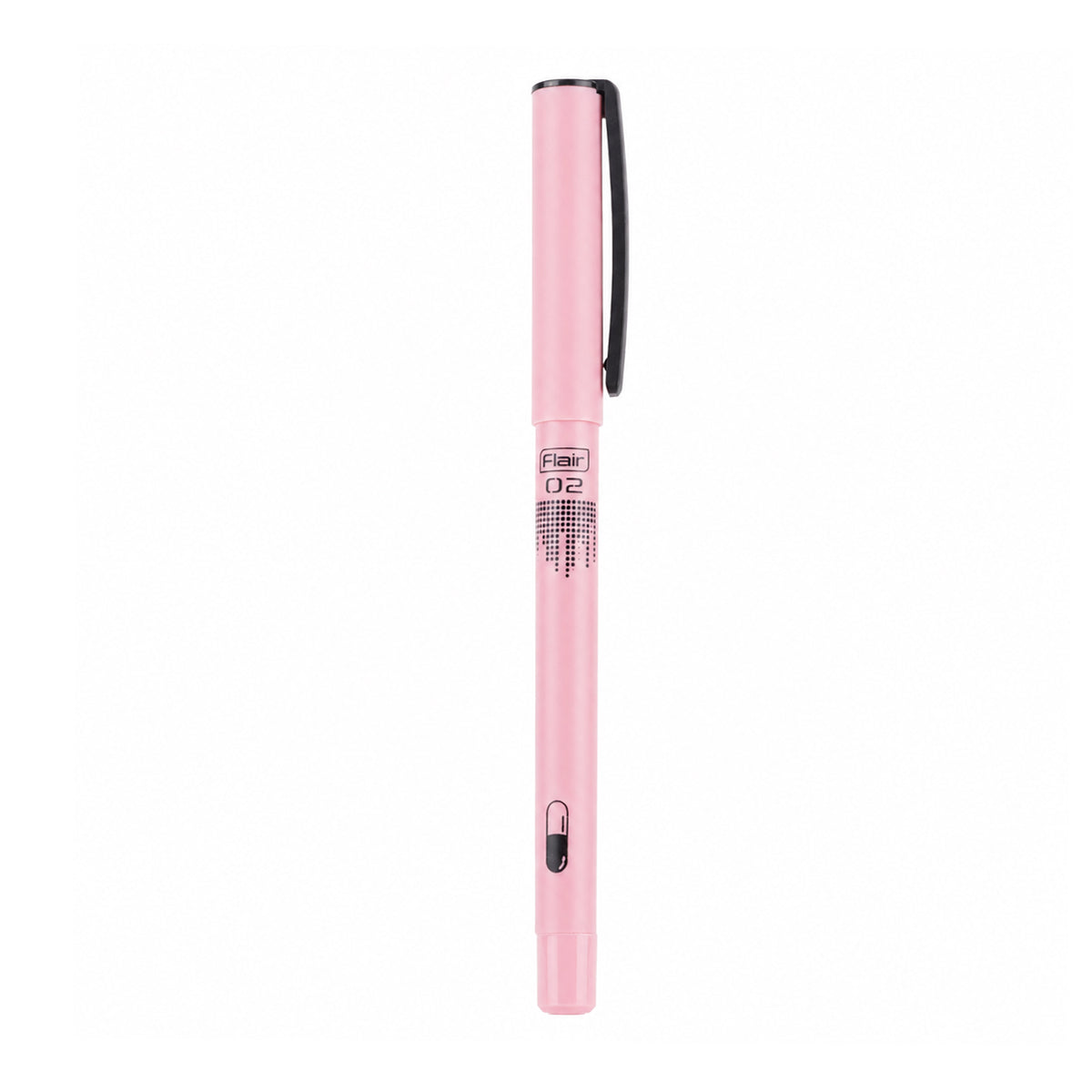 Flair O2 Pink Colour Ball Pen — 0.6mm Fine Tip with Textured Rubber Grip & Metal Clip