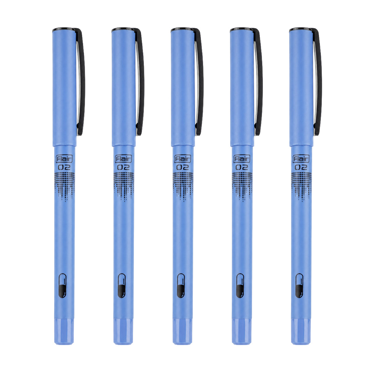 Flair O2 Blue Ball Pen — Smooth Fine Tip with Ergonomic Grip