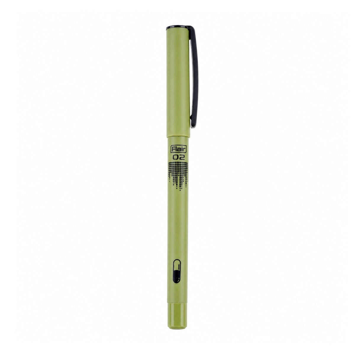 Flair O2 Green Ball Pen — Smooth Fine Tip with Ergonomic Grip, Blue Ink