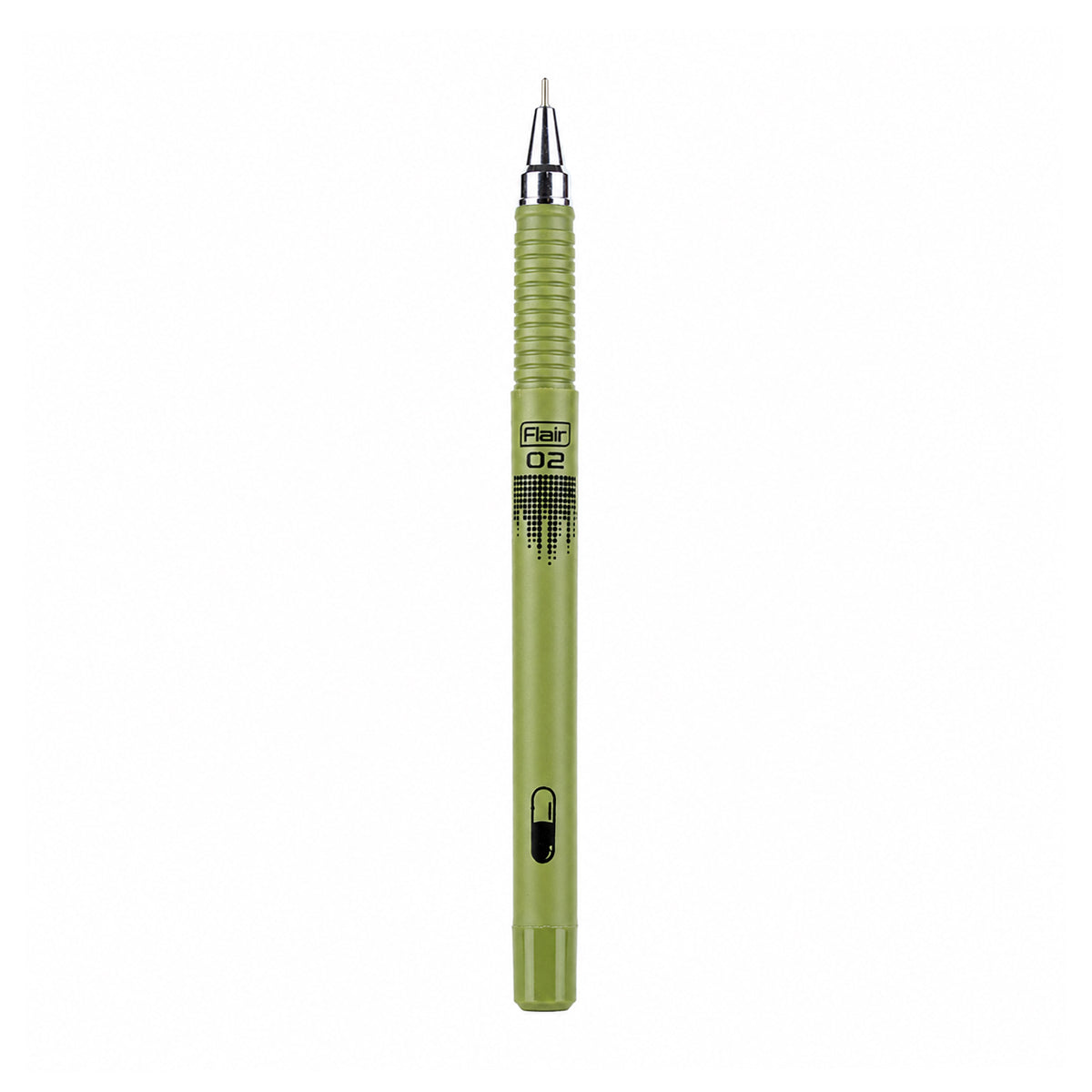 Flair O2 Green Ball Pen — Smooth Fine Tip with Ergonomic Grip, Blue Ink
