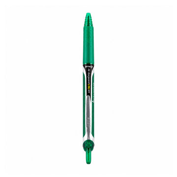 Pilot Hi-Tecpoint V10 RT Green Rollerball Pen — 1.0mm Broad Refillable Retractable with Rubber Grip